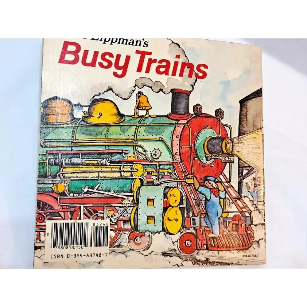 Busy Trains by Peter Lippman (1981 Trade Random House Picture Book)